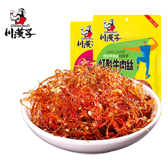 【川汉子】麻辣味灯影牛肉丝100g*3袋 四川达州特产