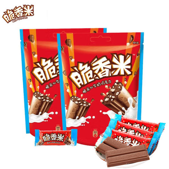【脆香米】牛奶夹心巧克力120g*2袋(每袋10个,共20个)脆享童真 释放欢乐