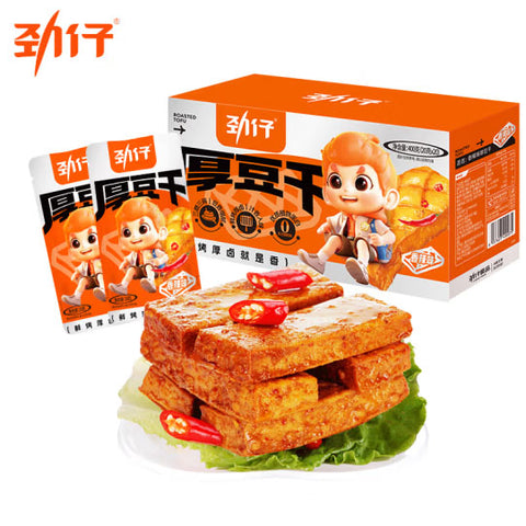 【劲仔】厚豆干400g/盒(20g*20包)精选黑土地大豆 富含优质植物蛋白