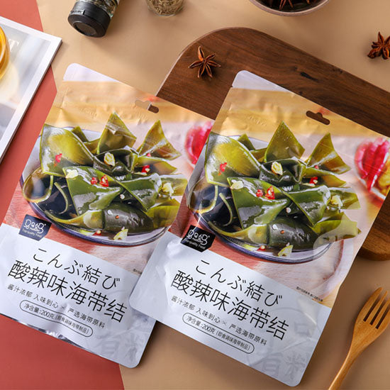 【马马妈】酸辣海带结200g*2袋(独立小包装,每袋约有36个海带结,共72个)开袋即食 补充碘元素