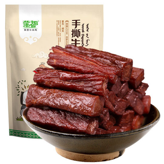 【蒙都】手撕牛肉488g/袋(5层干,口感偏软)内蒙古风情 东方能量零食