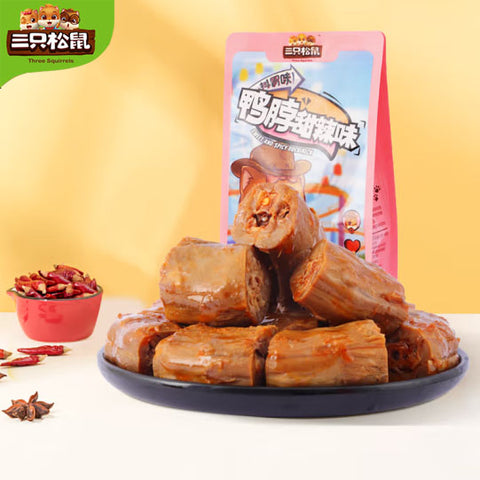 【三只松鼠】香辣鸭脖154g*2袋 多肉鸭脖 越嚼越香