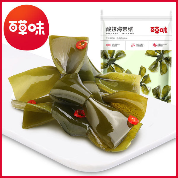 【百草味】酸辣海带结200g*2袋 深海海带 开袋即食
