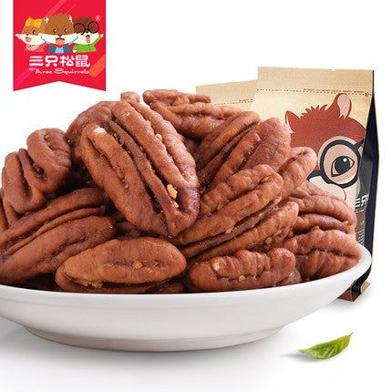 【三只松鼠】碧根果仁165g/袋 奶油味 无需剥壳 即刻享受美味果仁!