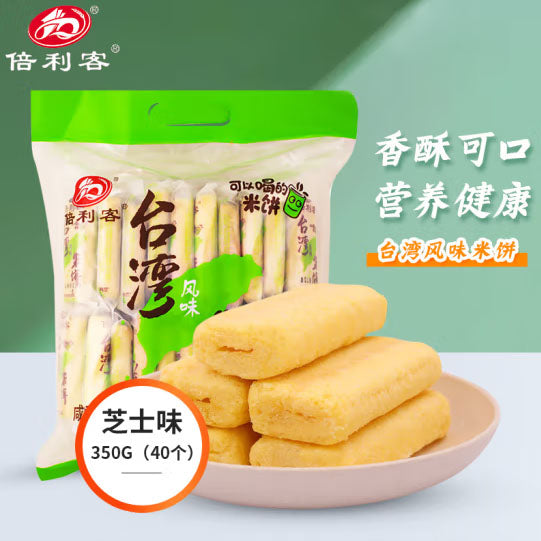 【倍利客】台湾风味米饼350g/袋(40枚)芝士味/蛋黄味可选 唤醒童年回忆