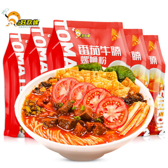 【好欢螺】番茄牛腩螺蛳粉385g*3袋 豪华配料 8块大牛腩