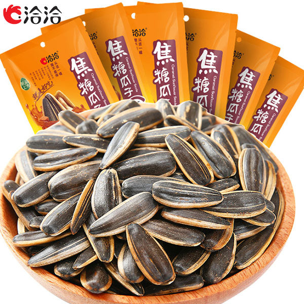 【洽洽 】焦糖瓜子108g*4袋 熟制葵花籽 焦香酥脆