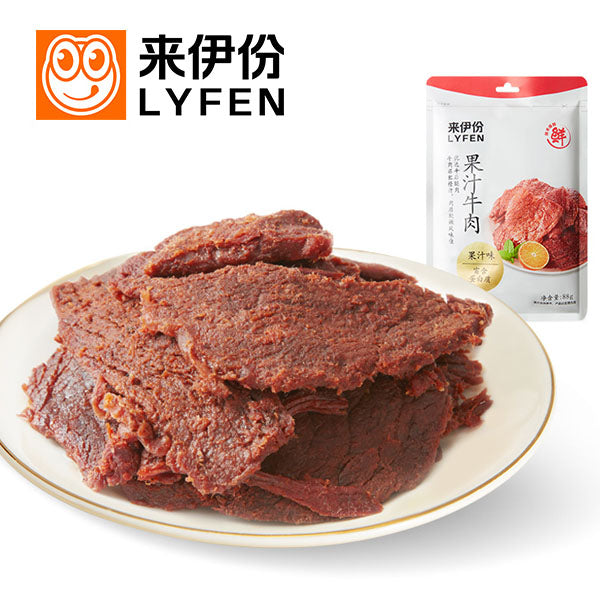 【来伊份】果汁牛肉片88g*2袋 橙汁牛肉 软嫩清香