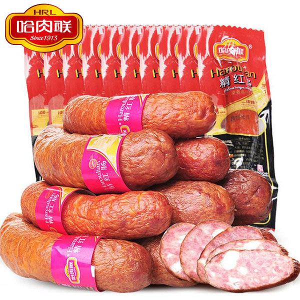 【哈肉联】精红肠85g*10支 哈尔滨红肠 果木碳烤 老炉飘香