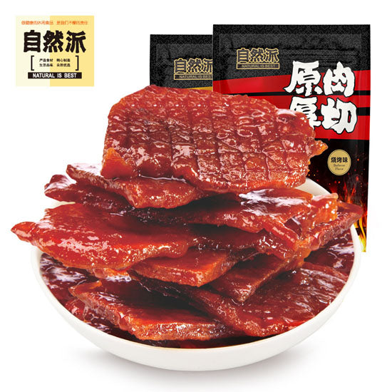 【自然派】蜜汁味 厚切猪肉脯100g*2袋 实在厚肉 深圳手信