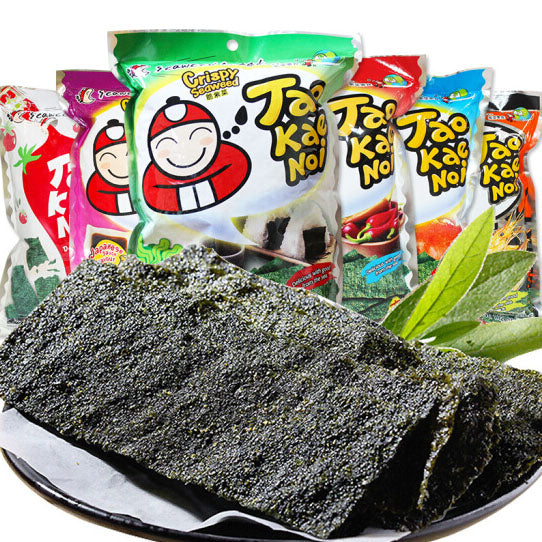 【老板仔】香脆海苔片32g*3袋 泰国TaoKaeNoi网红零食 原味/辣味 2种口味可选