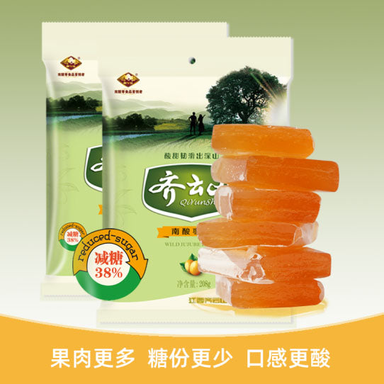 【齐云山】减糖南酸枣糕208g*2袋 健康孕妇零食 糖分减少38%