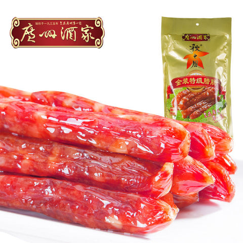 【广州酒家】金装特级腊肠475g/袋(8分瘦)始创于1935年 食在广州第一家