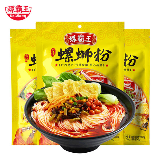 【螺霸王】浸泡型 螺蛳粉265g*3袋 免煮 泡8+3分钟