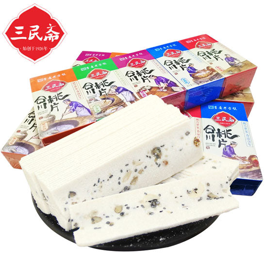 【三民斋】合川桃片250g*3板(每板是50g*5盒,共15盒)创始于1926年 重庆老字号