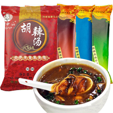 【方中山】4种口味胡辣汤组合1161g 买就送肉松饼2枚 欧洲包邮!