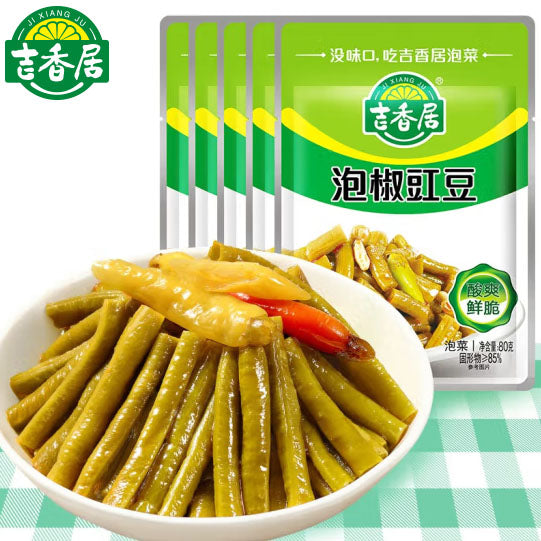 【吉香居】泡椒豇豆80g*5袋 麻辣豇豆 嘎嘣爽脆