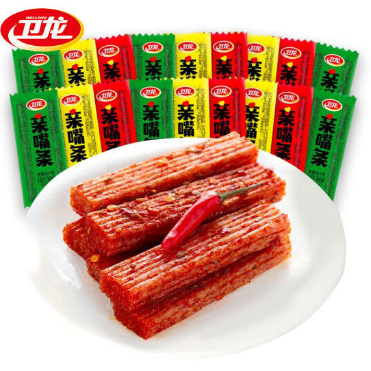 【卫龙】亲嘴条400g/袋(散装 3种口味混发)初尝麻辣 细嚼微甜