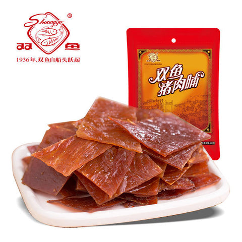 【双鱼】猪肉脯400g/袋 自然片 江苏老字号 源于1936年