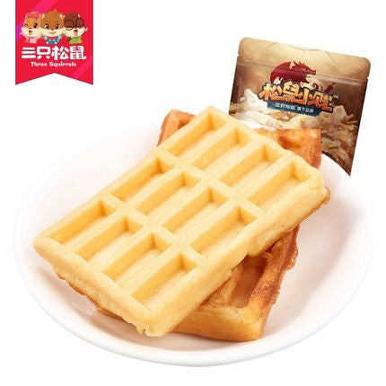 【三只松鼠】小贱华夫饼248g/袋 内含约9个奶香华夫饼 醇香绵软