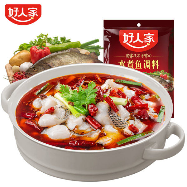 【好人家】水煮鱼调料210g*2袋 四川麻辣鱼底料