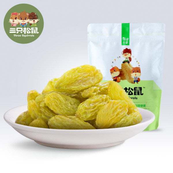 【三只松鼠】无核白葡萄干120g*3袋 源自新疆吐鲁番盆地