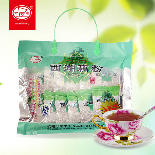【万事隆】西湖藕粉420/袋(35g*12小袋)余杭名牌 桂花莲子/百合莲子/枸杞等4种口味可选