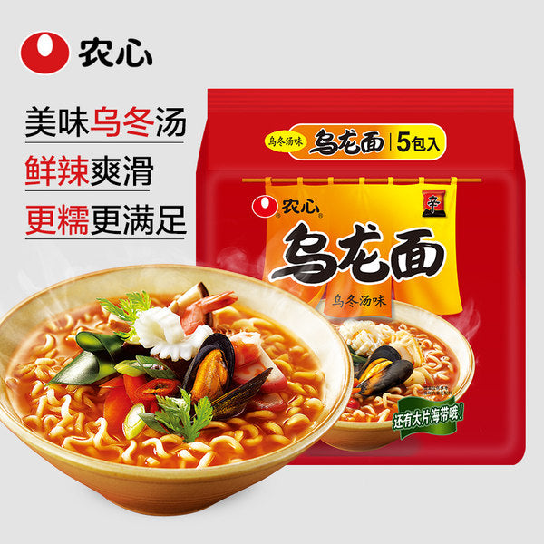 【农心】乌龙面120g*5袋 乌冬汤拉面5连包