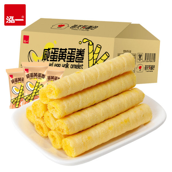 【泓一】咸蛋黄 蛋卷400g/盒(内含约62根)酥到掉渣的夹心蛋卷