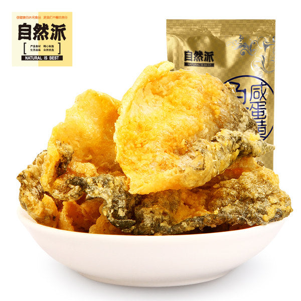 【自然派】咸蛋黄鱼皮50g*3袋 咸香萦绕 味觉盛宴