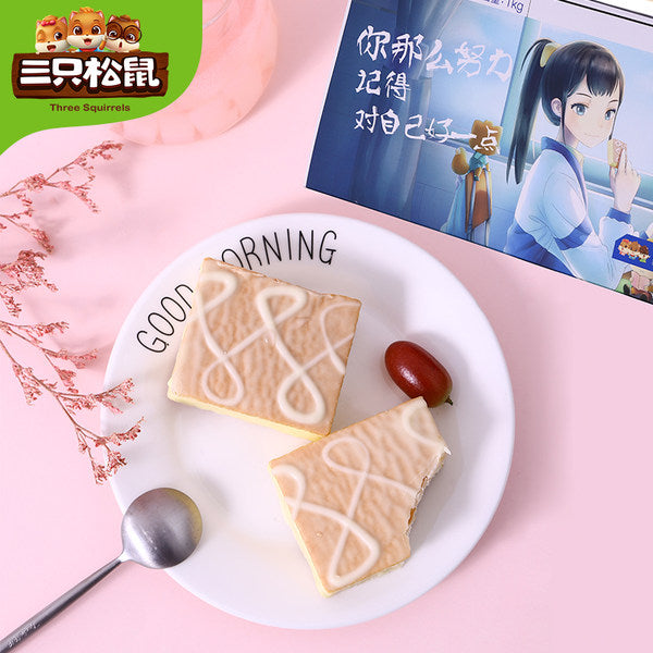 【三只松鼠】雪芙蕾蛋糕1000g/箱(内含约30个) 松软甜心 原箱发货