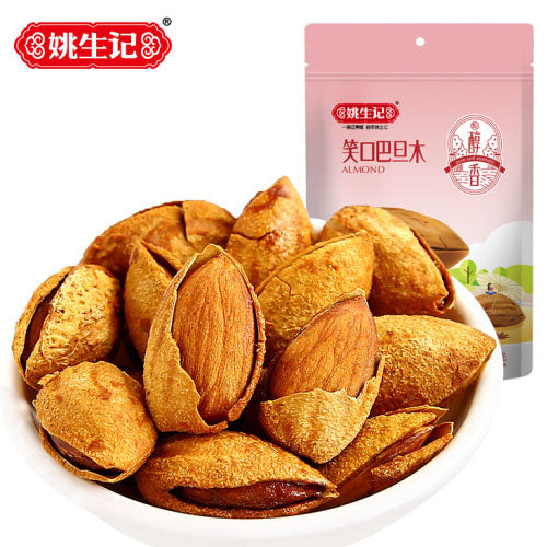 【姚生记】笑口巴旦木120g*3袋 果仁饱满酥脆 果壳一捏即碎容易剥
