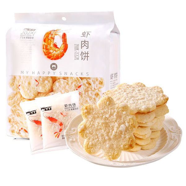 【丫丫】虾肉饼200g*2袋(每袋20小包)虾肉粉含量≥20% 雪米饼