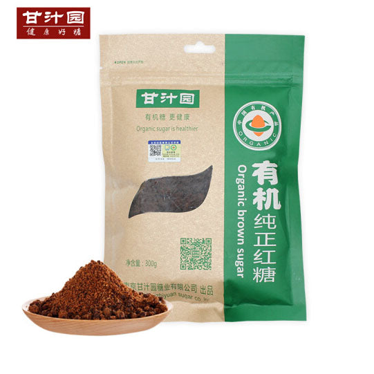 【甘汁园】有机纯正红糖300g/袋 健康好糖 每天一杯