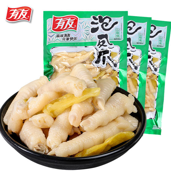 【有友】泡椒凤爪168g*3袋 山椒泡凤爪 重庆特产