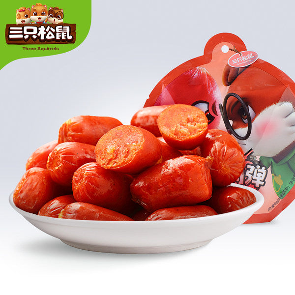 【三只松鼠】滋滋肉弹120g*2袋 小肉肠 炭烤香肠