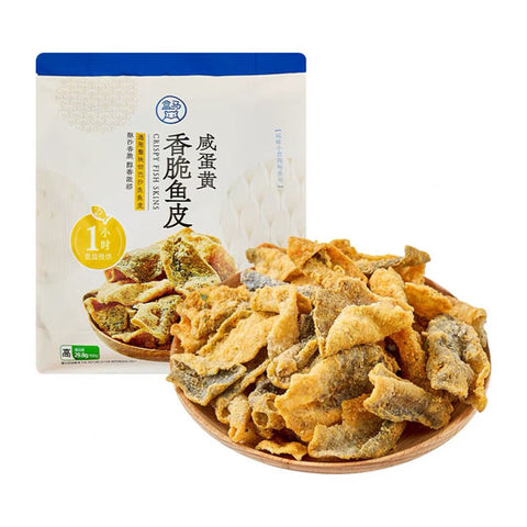 【盒马】咸蛋黄 香脆鱼皮300g/袋 大块鱼皮 酥脆流沙