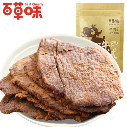 【百草味】牛肉片100g*2袋 大片牛肉 大口嚼