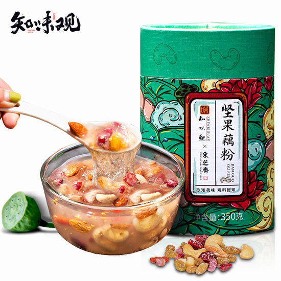 【知味观】坚果藕粉350g/罐 坚果含量30% 西湖特产 有颜有料 清香怡人