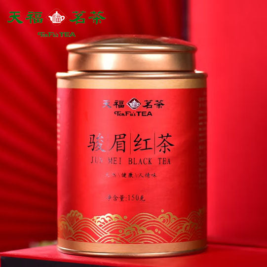 【天福茗茶】骏眉红茶150g/罐 武夷山核心产区 锦绣山河 孕育好茶
