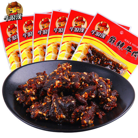 【牛浪汉】麻辣牛肉60g*4袋 重庆市著名商标 100%纯牛肉