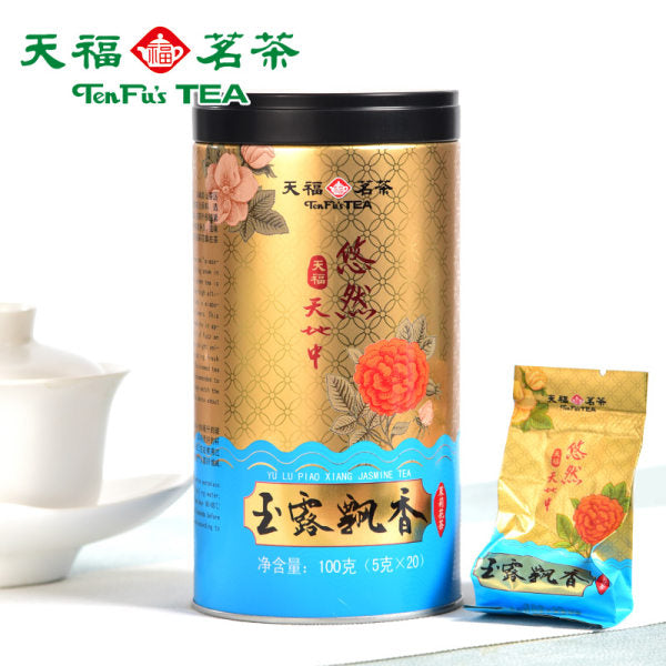 【天福茗茶】玉露飘香 茉莉花茶100g/罐 香港主板上市茶叶企业