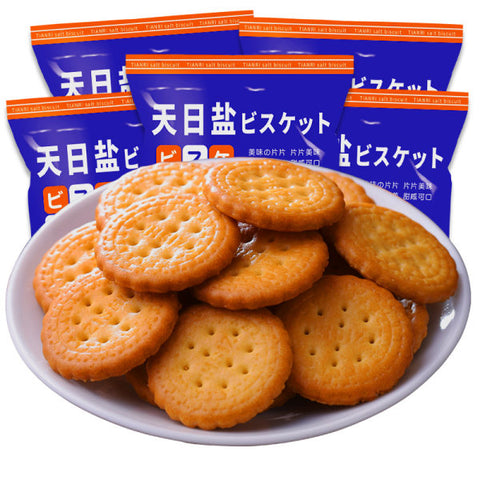 【其妙】天日盐 日式小圆饼50g*10袋 自然烘焙 甜咸酥脆