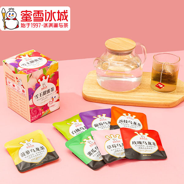 【蜜雪冰城】雪王甜蜜茶117g*2盒（每盒7包，总共14包）汇聚7种口味 天天不重样