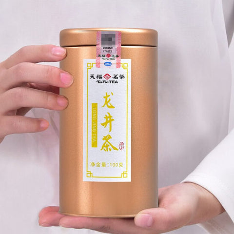 【天福茗茶】一级 金罐 龙井茶100g/罐 早春茶 贵如金